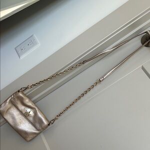 Metallic Crossbody Bag with Chain Strap